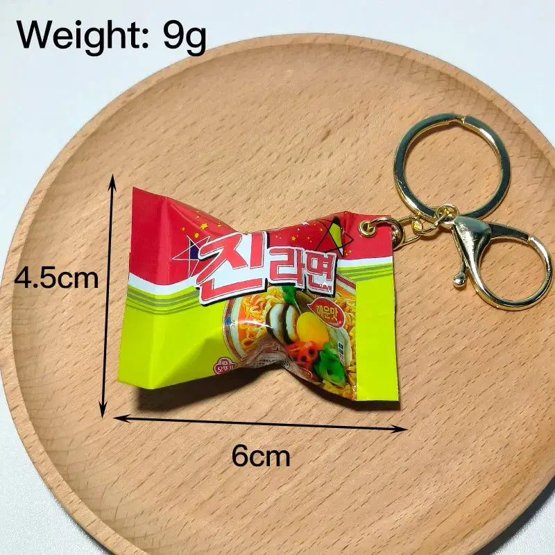 Simulation Instant Noodles Keychain Pendant For Bags Keys And Phones Cute Mini Snack Accessory Great New Year Gift