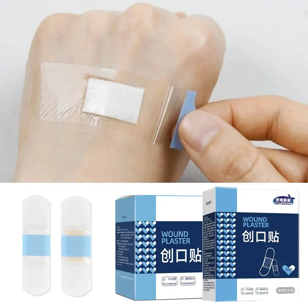 Simples Market waterproof transparent wound plaster adhesive bandages, 50/120 pcs pack