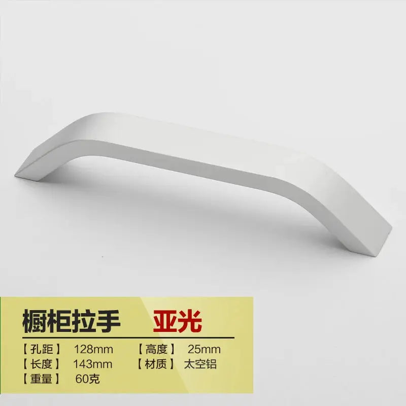 Black Aluminum Alloy Cabinet Knobs and Handles Set for Cabinet and Drawer Pulls 96mm 128mm 160mm 192mm