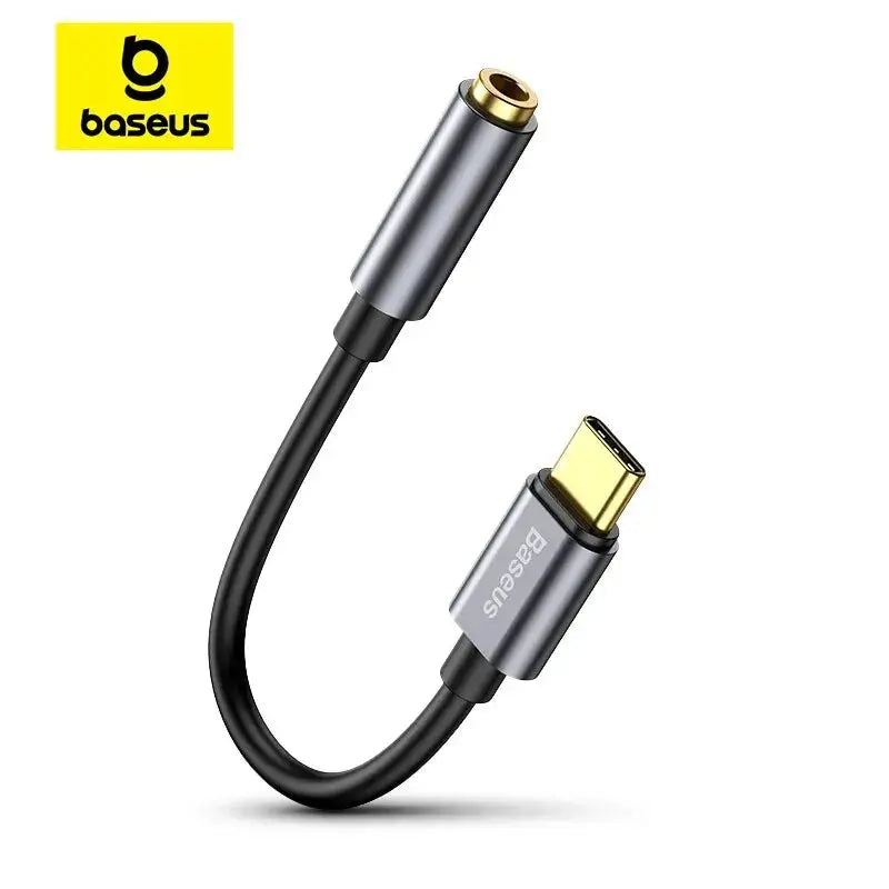 Baseus USB C To Three Point Five Millimeter Earphone Jack Adapter Type C Cable For Huawei And Xiaomi Devices