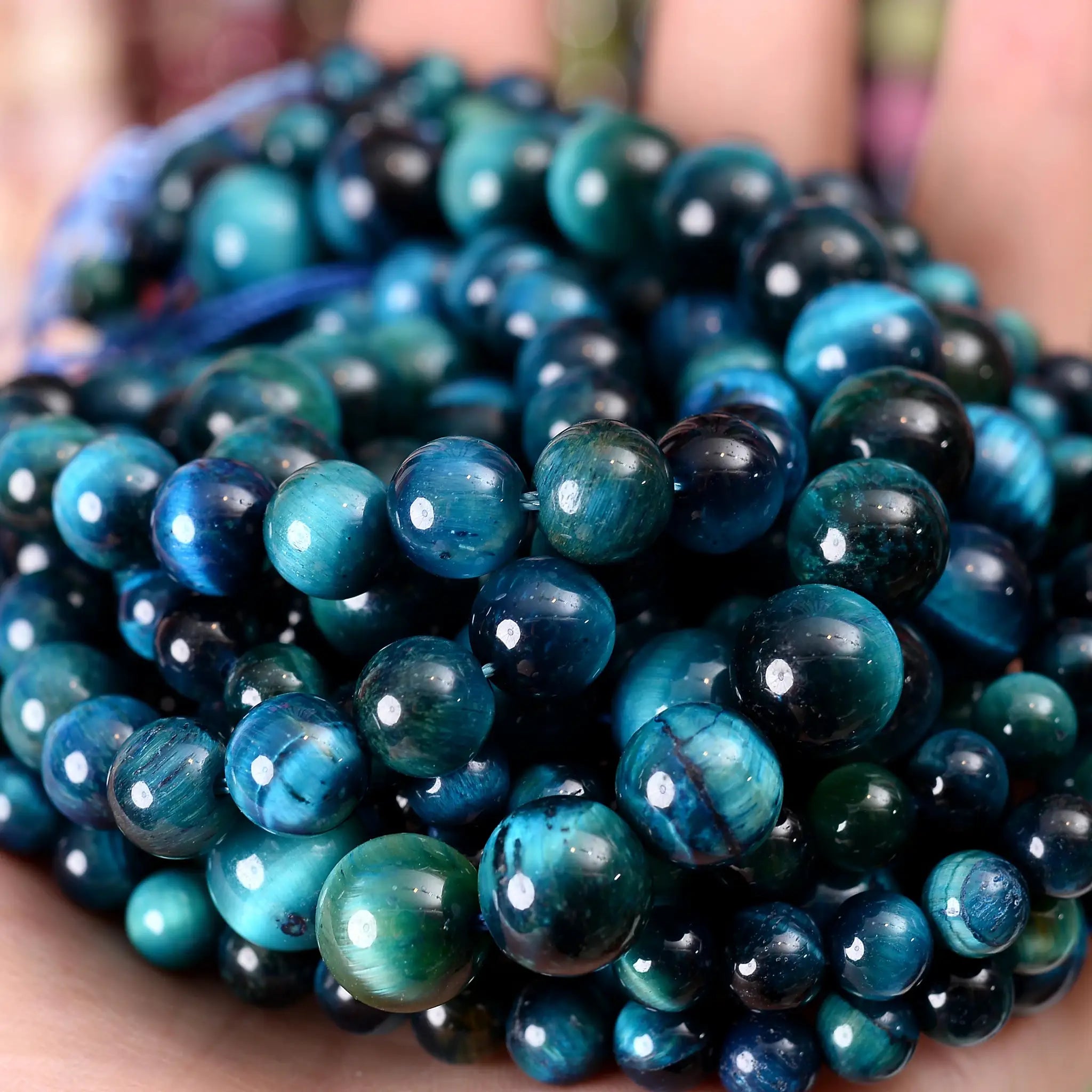 Natural Stone Beads Lava Jaspers Tiger Eye Quartz Agates Round Loose Beads 4 To 12mm For Jewelry Making DIY Bracelets