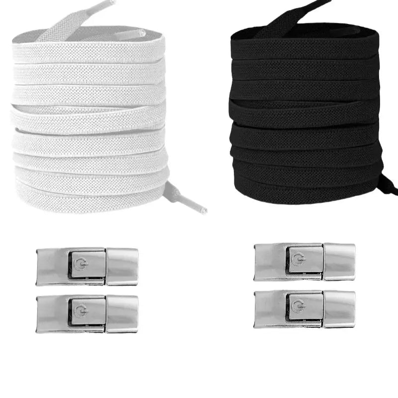 Elastic No Tie Shoelaces Press Lock For Sneakers 8mm Widened Flat Laces For Kids And Adults