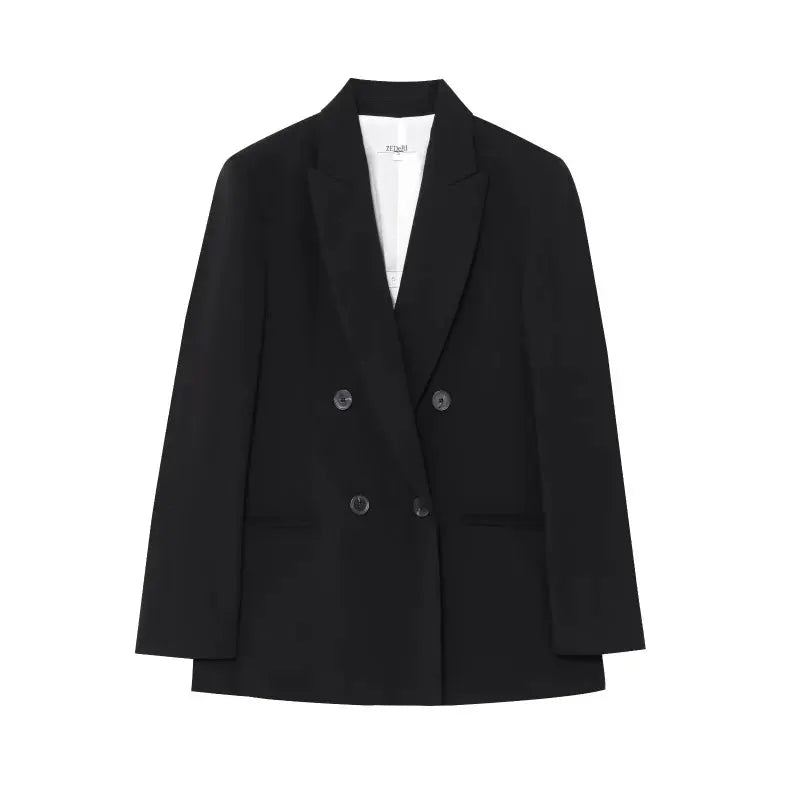 Blazer black double-breasted, women's ETJ 2025 by Simples Market