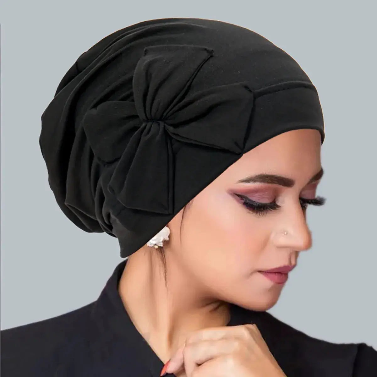 ZenithCare Inner Hijab Bowknot Turban For Women Lightweight Chemo Headwrap And Hair Loss Comfort