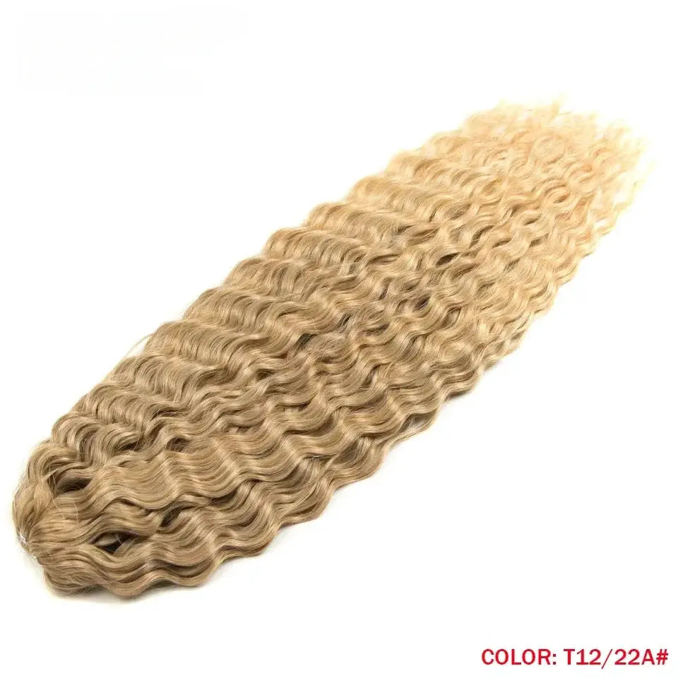 Simples Market Ariel Synthetic Twist Crochet Hair, 22in 300g, water-wave ombre blonde curls