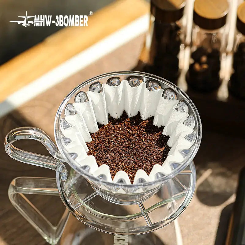 MHW 3 Bomber Disposable Coffee Filter Papers 50 Sheets For 1 To 4 Cups Espresso Hand Brewed Coffee Accessories