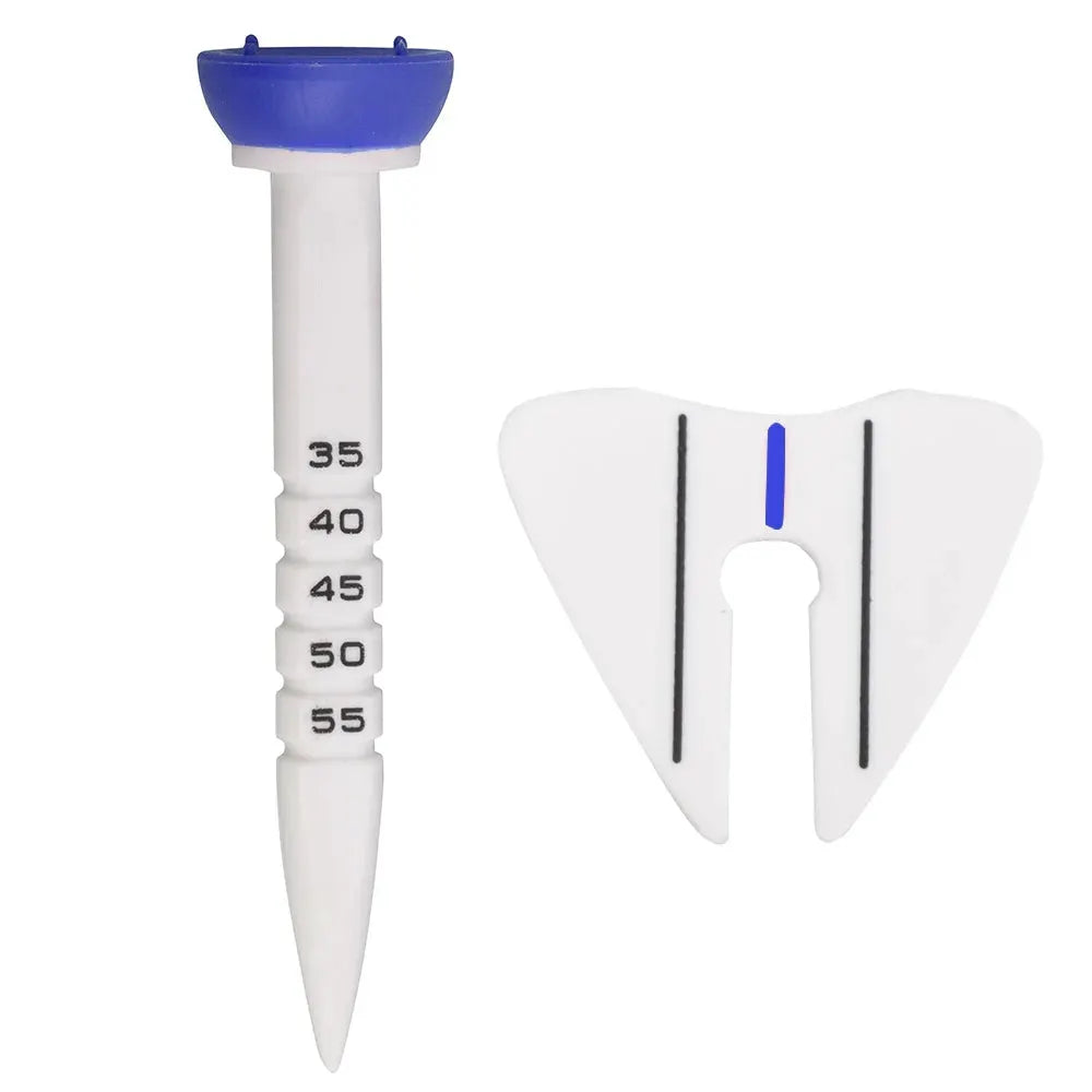 4 Pieces Adjustable Height 33 to 55mm Rubber Golf Tee Training Accessories for Practice and Swing Drills