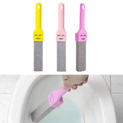 Simples Market pumice stone toilet brush set; three colorful handles with natural gray stones for quick cleaning