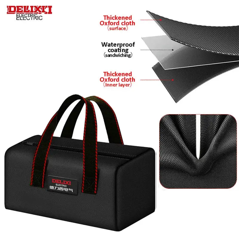 Delixi Electric Tool Bag Oxford Cloth Portable Storage Bag For Electricians And Carpenters Home Use