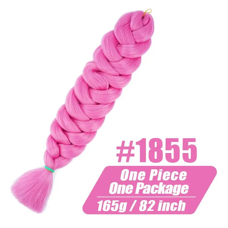 Simples Market pink jumbo braiding hair extension, 82-inch Kanekalon, 165g, one piece