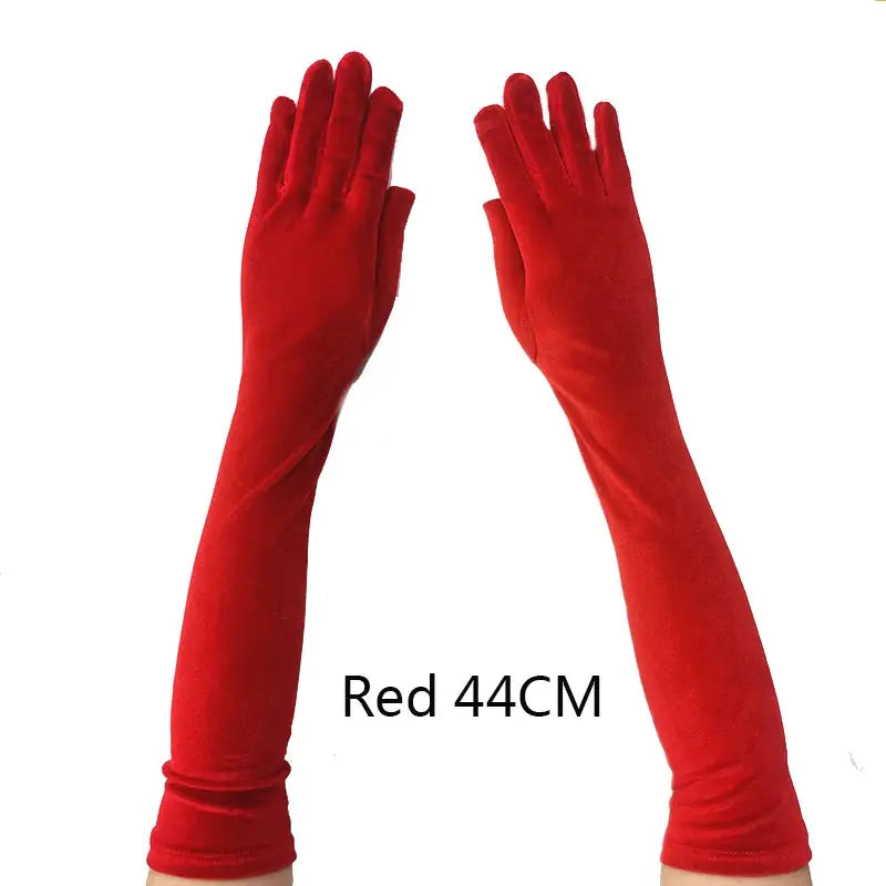 Velvet Gleam Luxury Velvet Evening Gloves For Women With Golden Accents Warm Autumn Winter Banquet Accessory