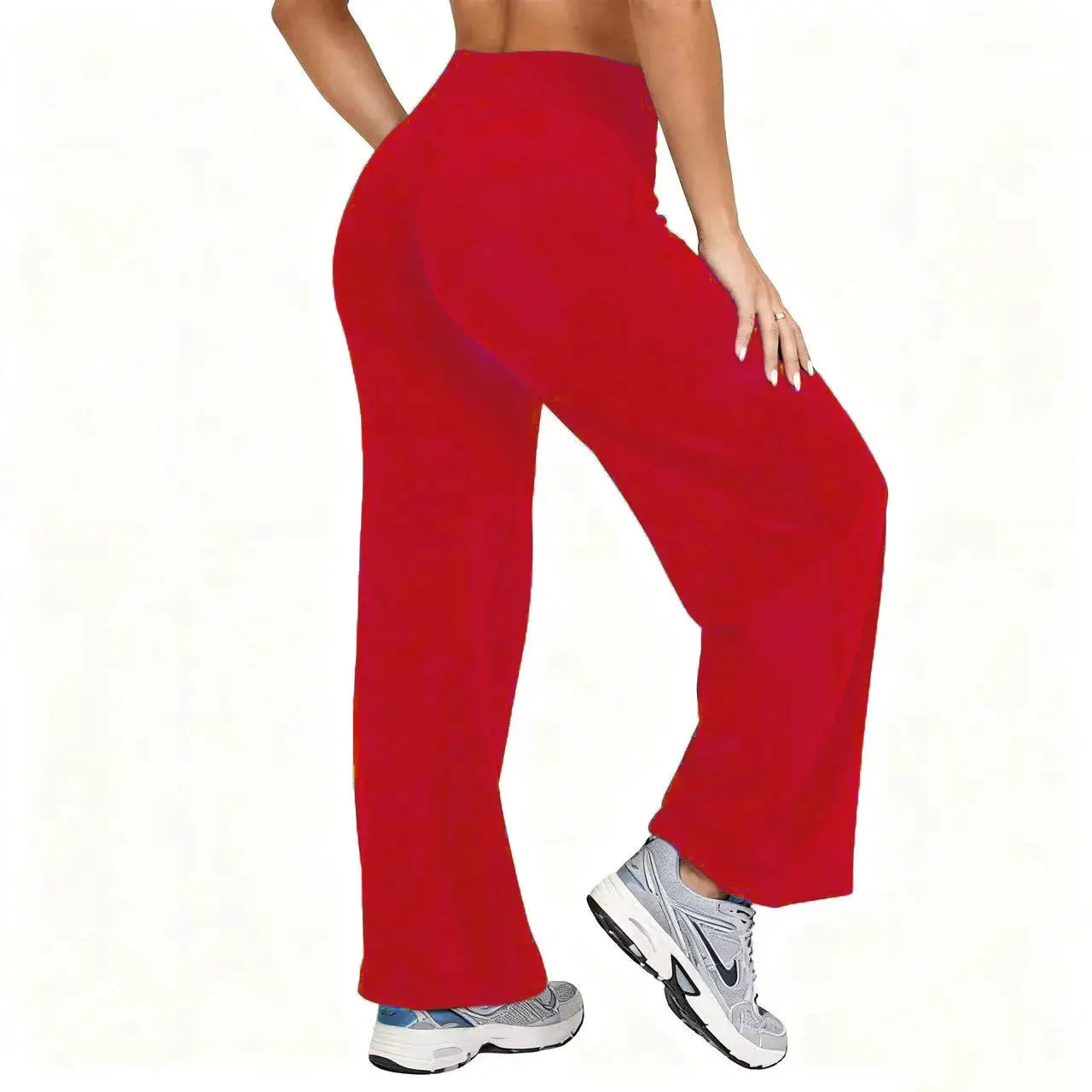 FlexiWear Plus Size Yoga Pants Wide Leg High Waist Ankle Length Comfort For Running And Pilates