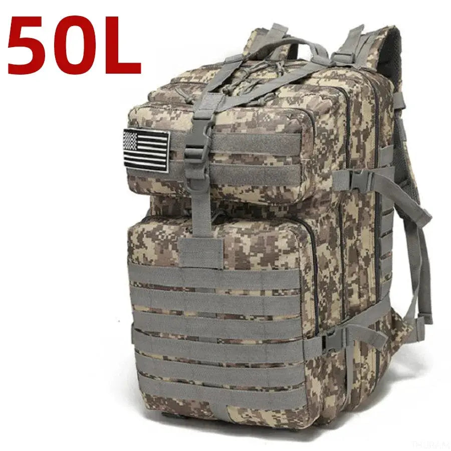 TrailMaster Tactical Backpack 25L 50L Waterproof Nylon For Outdoor Trekking Hiking Fishing Hunting Camping