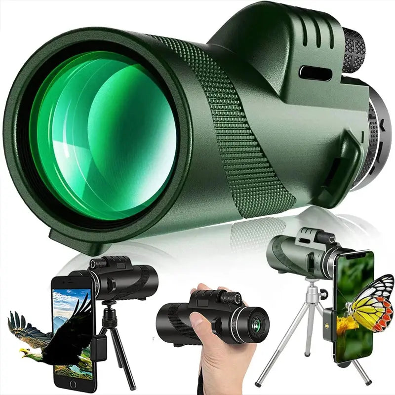 Portable Zoom HD 5000M Monocular Folding Long Distance Mini Telescope For Hunting Sports Outdoor Camping Travel