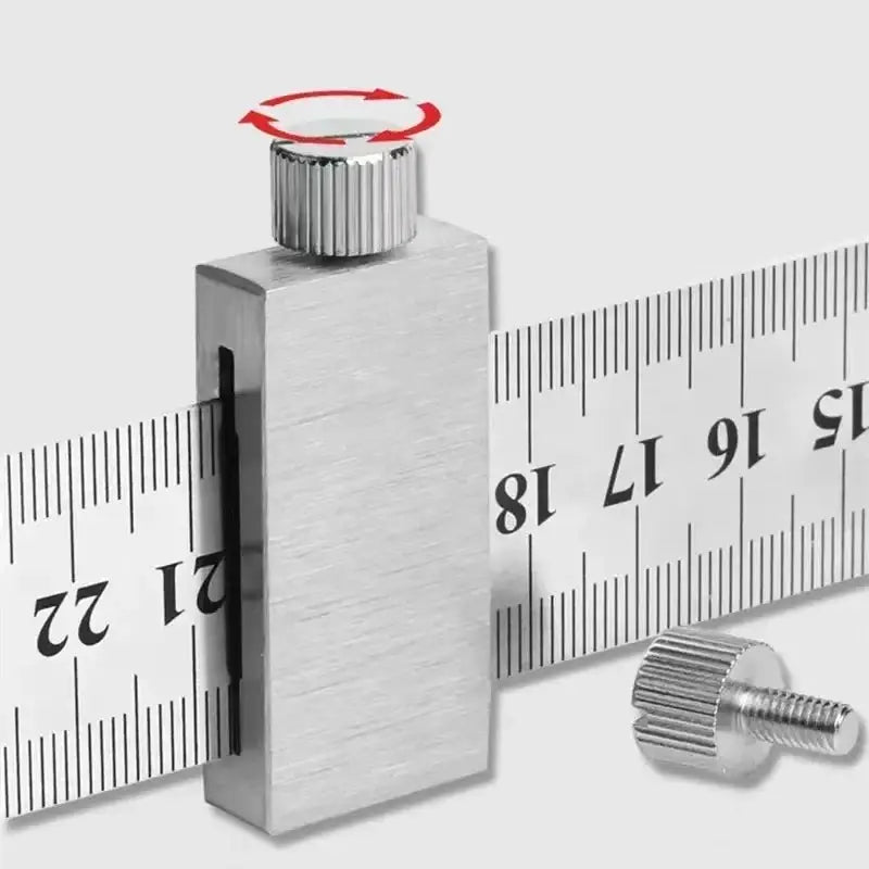 Portable Accurate Positioning Woodworking Tool Steel Ruler Positioning Limit Block Measuring Gauge for Carpentry