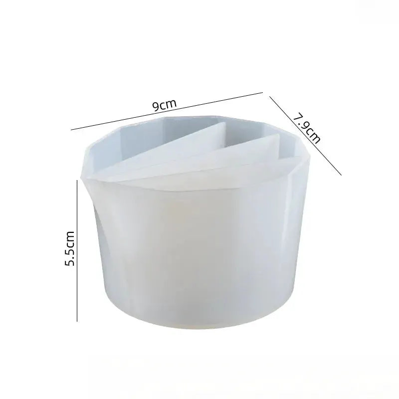 Reusable Silicone Paint Pouring Cups Set Of Three With Dividers For Acrylic Fluid Art