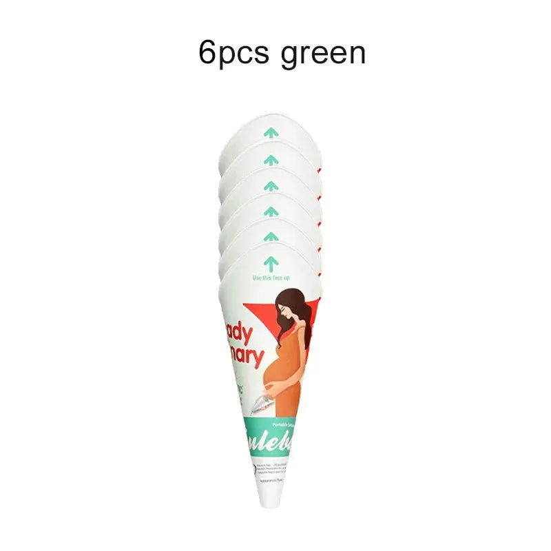 Disposable paper urination device for women, Simples Market, 6pcs green, pregnant standing urinal for outdoor camping.