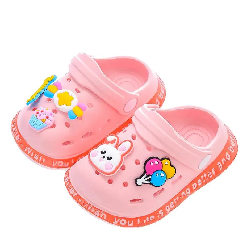 Summer Cartoon Sandals For Kids And Babies Flat Heel Soft Slippers For Girls And Boys Garden Shoes