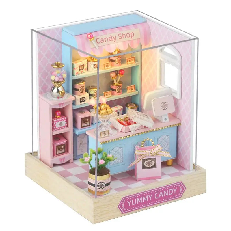 Wooden Miniature Doll House Kit DIY 3D Puzzle Building Model For Birthday Gifts And Home Decor Display