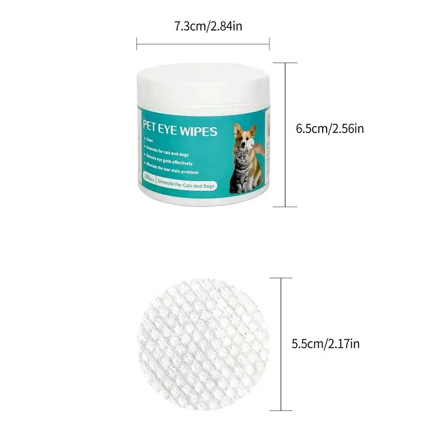 Pet Eye Wipes For Tear Stains Gentle Cat And Dog Eye Cleaning Wet Tissues To Remove Tear Marks
