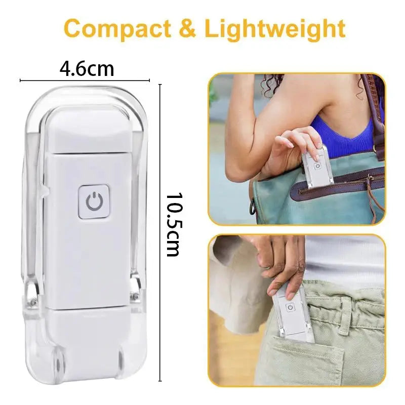 Mini Reading Clip Light USB Charging LED Night Light With Adjustable Brightness And Eye Protection Portable Book Lamp