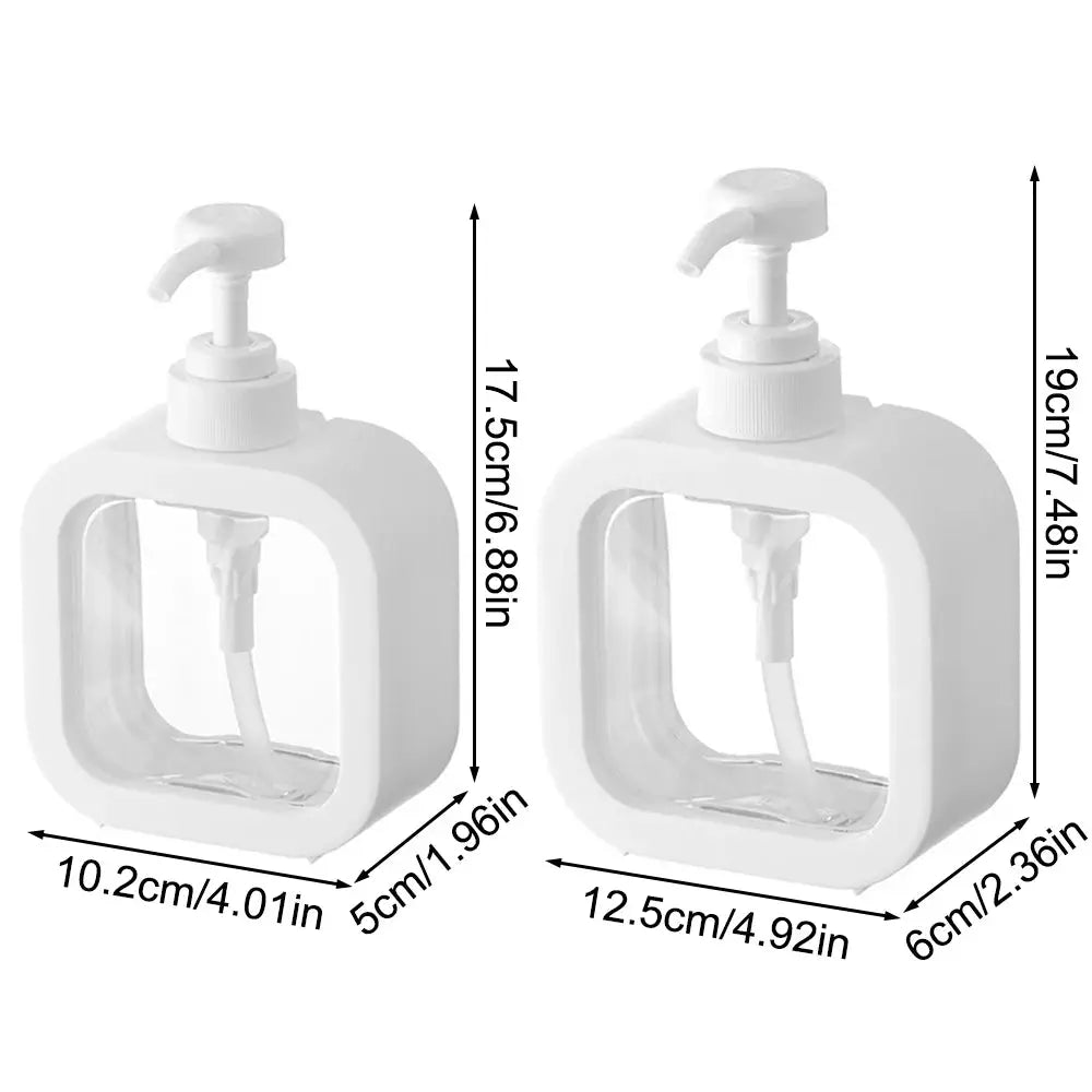 Large Capacity Transparent Visible Plastic Press Bottle Dispenser For Travel Kitchen And Bathroom
