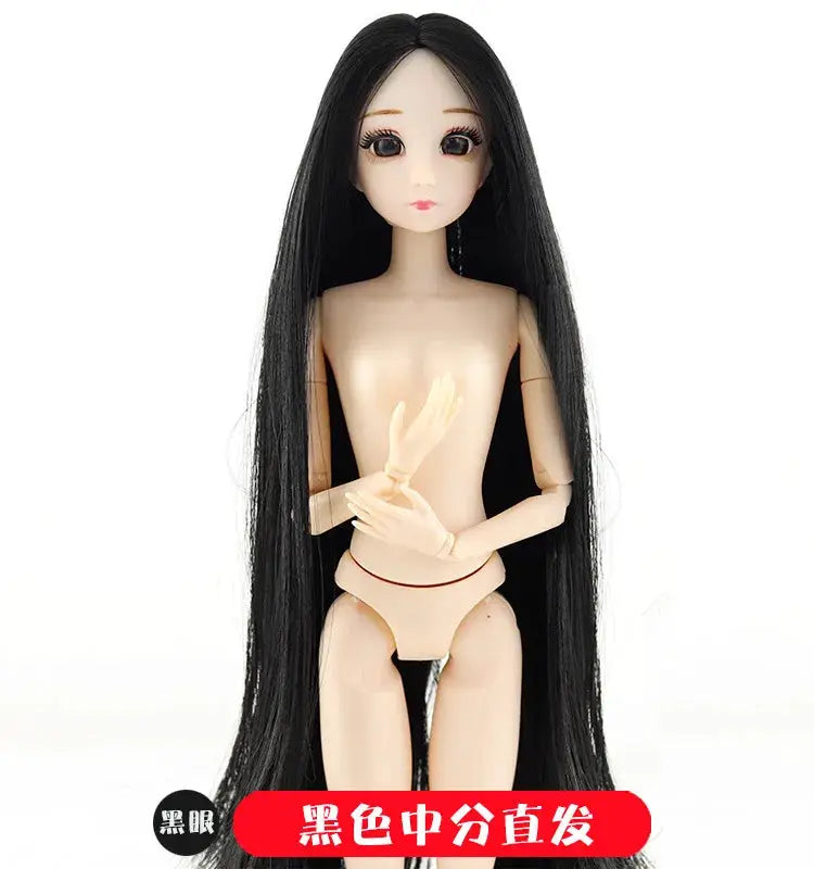 30cm Fashion Doll 1 By 6 BJD with 3D Eyes Long Wig Makeup Princess Baby Doll for Girls DIY Toy