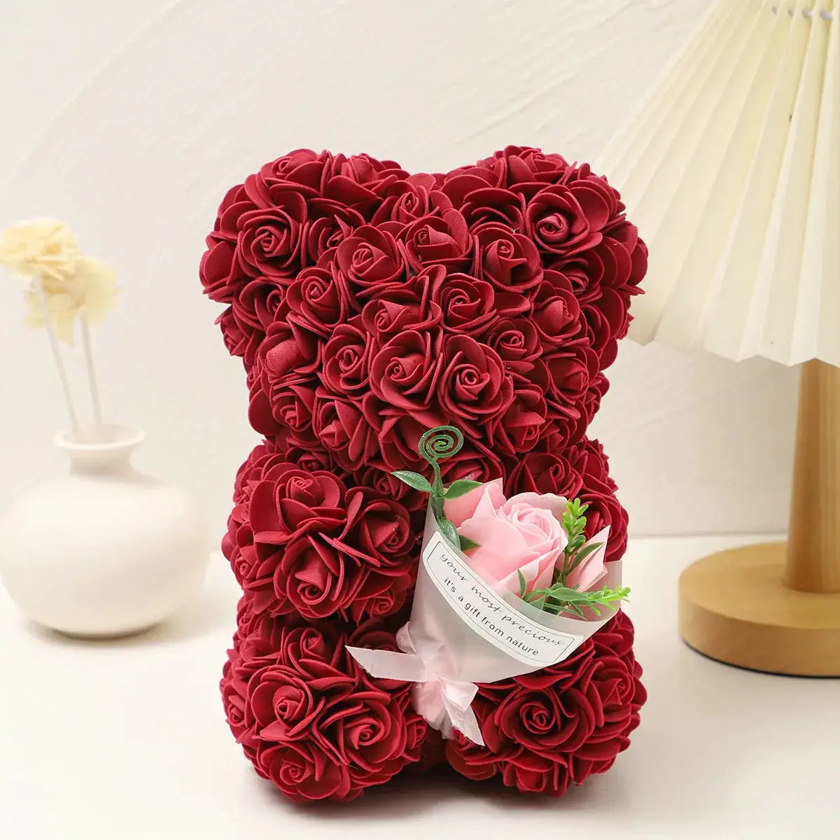 Foam Rose Teddy Bear Carry Bouquet For Weddings Mothers Day Nurses And Teachers And Other Celebrations