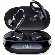 AeroPulse True Wireless Earbuds With Active Noise Cancellation LED Display And Sports Ear Clip For Secure Workouts