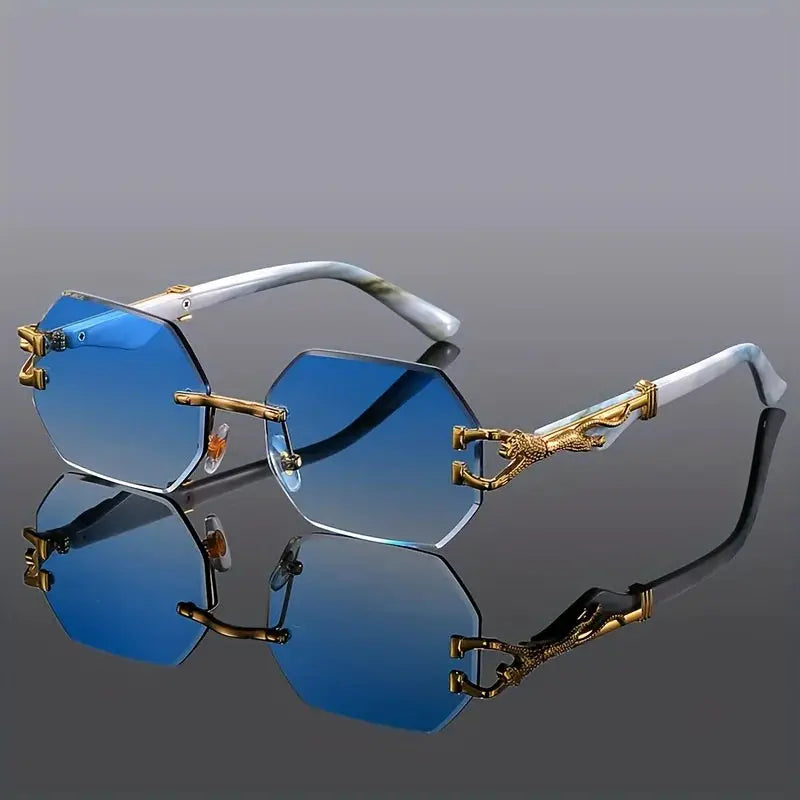 Geometric Leopard Print Sport Glasses For Women Lightweight And Durable Composite Frame Trendy Streetwear Sunglasses