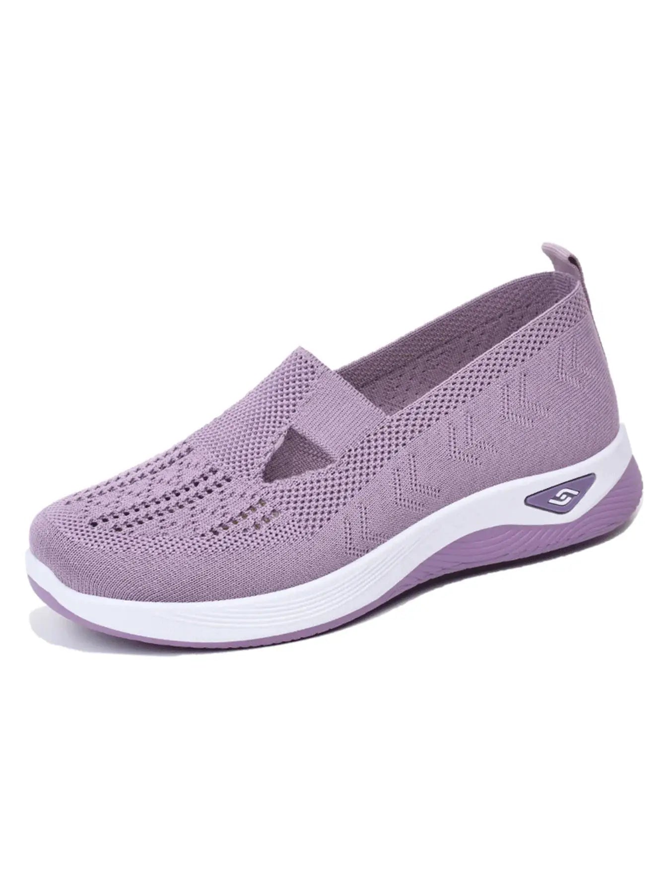 AeroStride Women Breathable Knit Sneakers Slip On Lightweight Air Mesh Upper Casual Comfort For Summer Everyday Wear