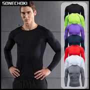 Men Compression Running Top Long Sleeve For Gym Clothing Quick Dry Sportswear Fitness Tee Training Workout Muscle Top