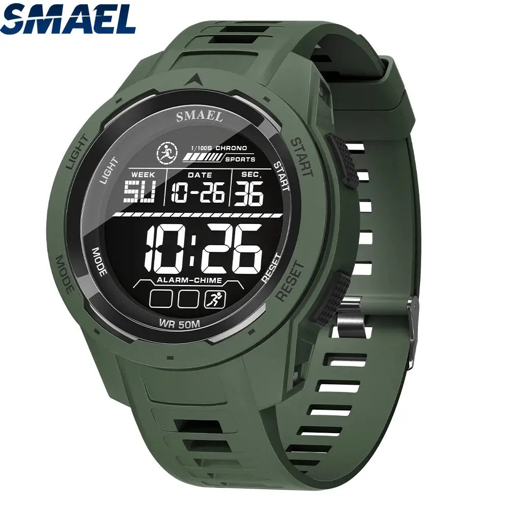 SMAEL 8105 Digital Watch For Men 50 Meter Waterproof Sports LED Backlight Stopwatch