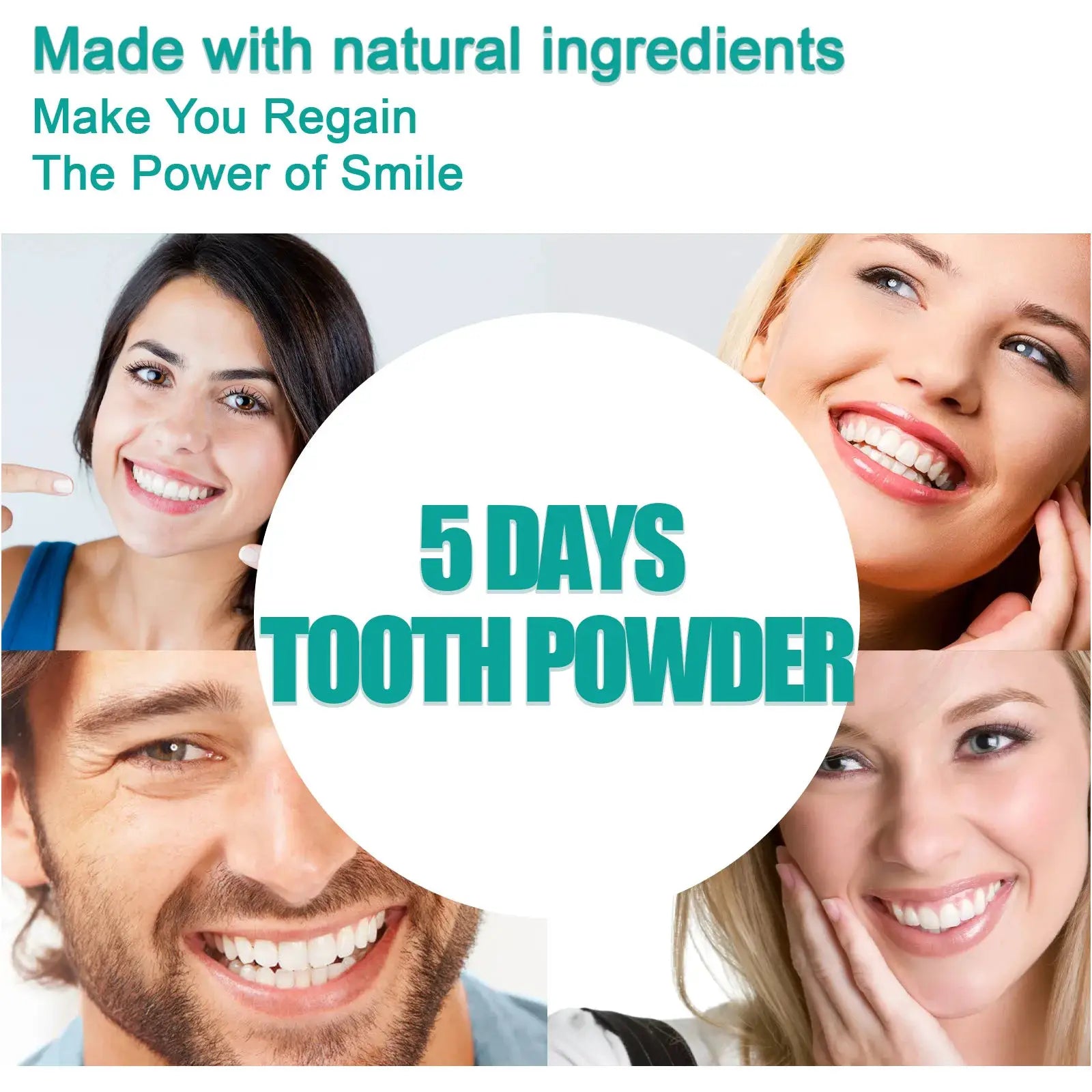 EELHOE White Teeth Powder 5 Days Tooth Powder for plaque and stain removal, 50g