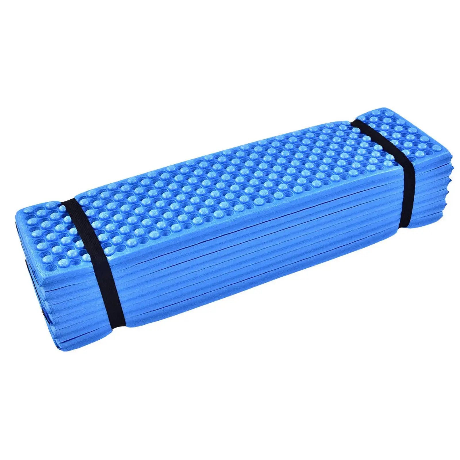 Simples Market blue outdoor sleeping pad roll, ultralight travel mat with straps