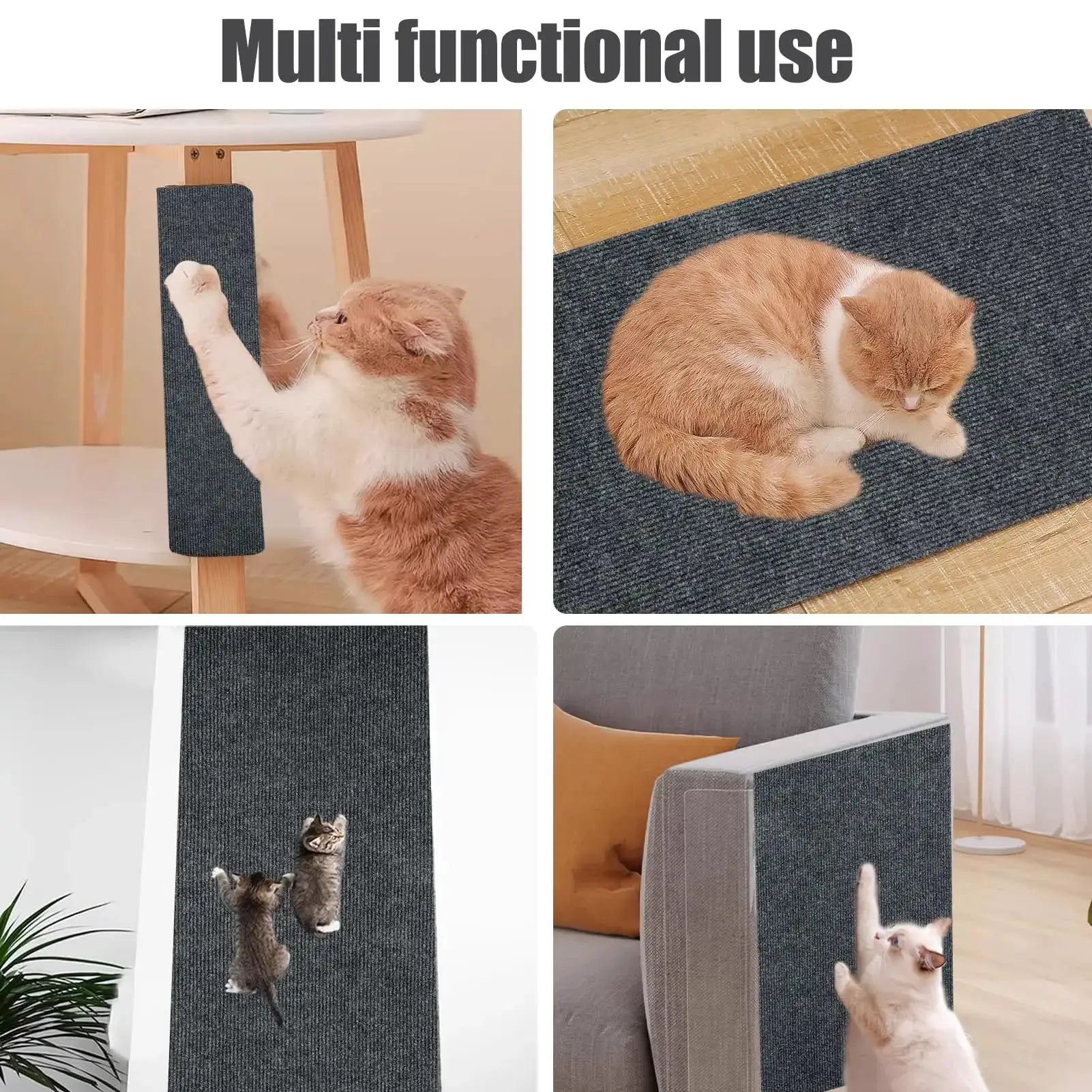 Anti Cat Scratch Mat Self Adhesive Carpet Protector For Couches Sofas Walls Corner Indoor Use Trimmable