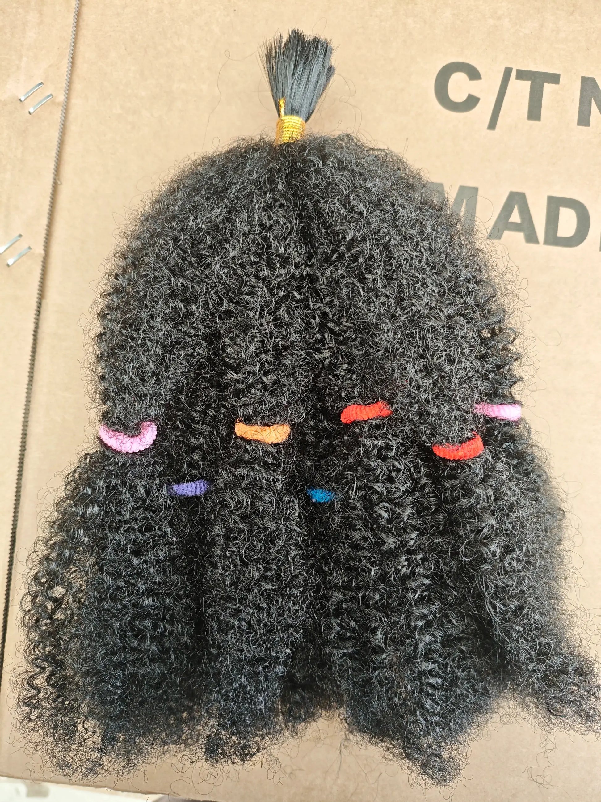 Simples Market Afro Kinky Bulk Hair 12in, black synthetic, 1 pack (10 strands) for crochet braids