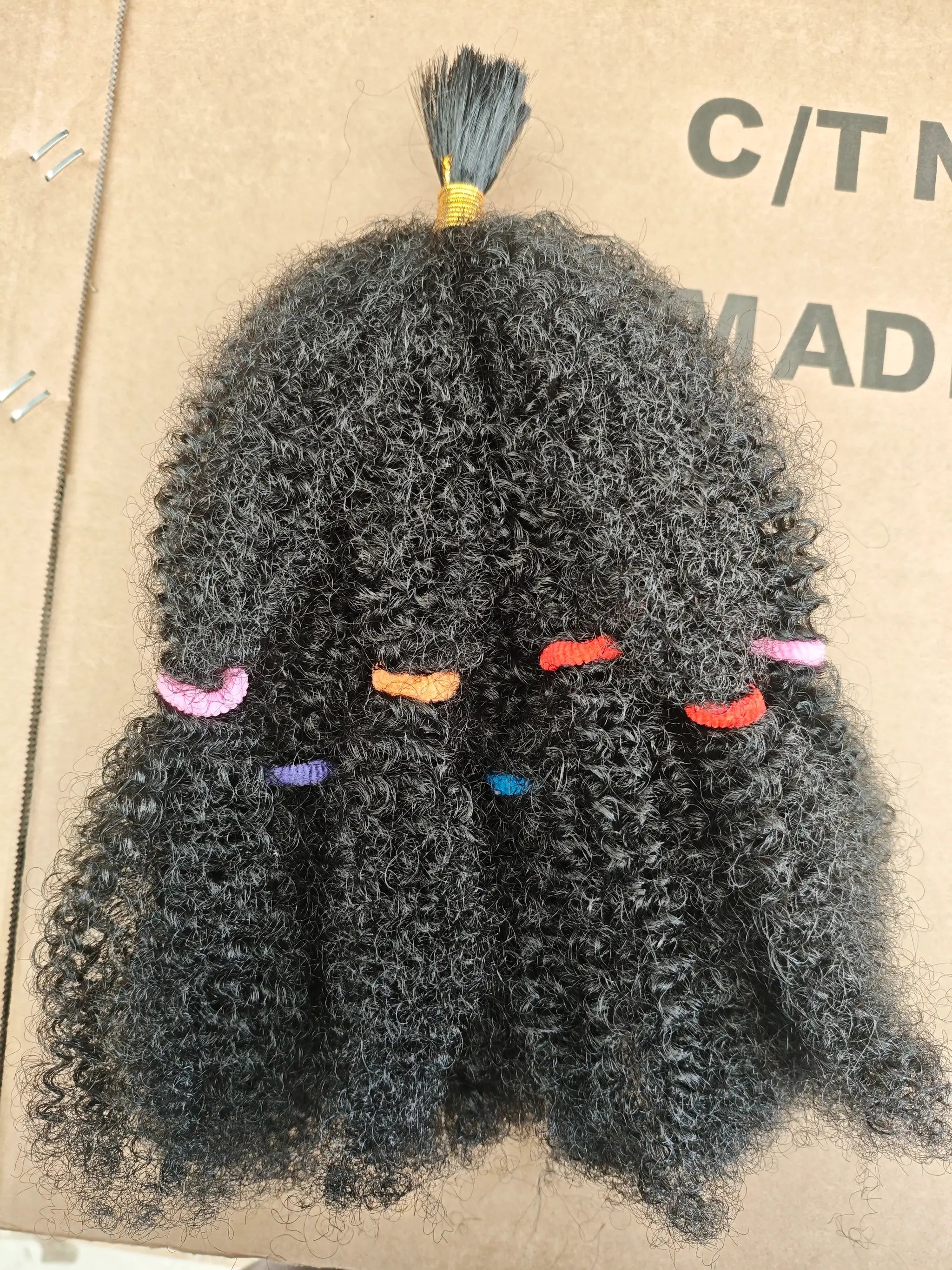 Simples Market Afro Kinky Bulk Hair 12in, black synthetic, 1 pack (10 strands) for crochet braids