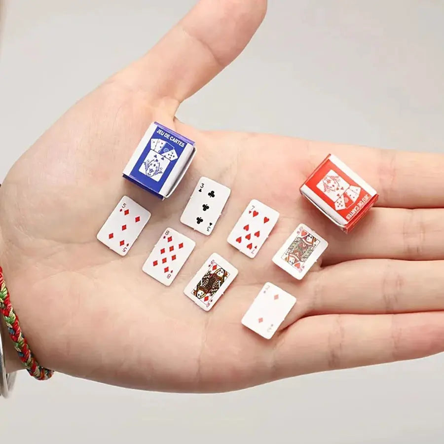 Outdoor Portable Mini Fingertip Playing Cards Set For Travel Parties And Travel Friendly Games 14 Plus