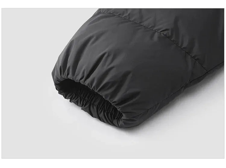 Men's Semir black down jacket sleeve with elastic cuff, puffer coat style