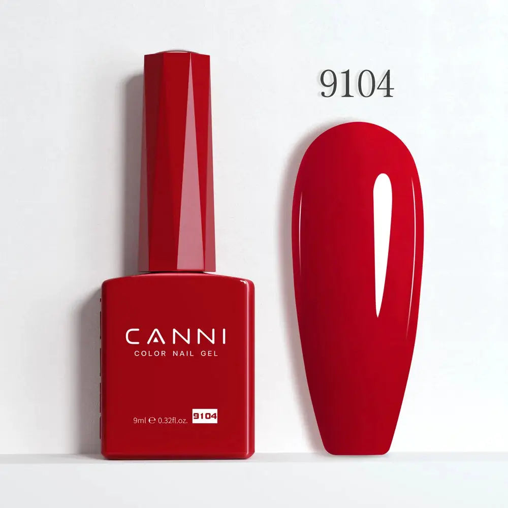 Canni Hema Free Nail Gel Polish Christmas Red Collection Semi Permanent 9ml Long Lasting Shine