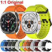 1:1 Marine Band For Samsung Galaxy Watch Ultra 2025 2024 Strap Accessories Sport Silicone Bracelet For Samsung Galaxy Ultra 47mm