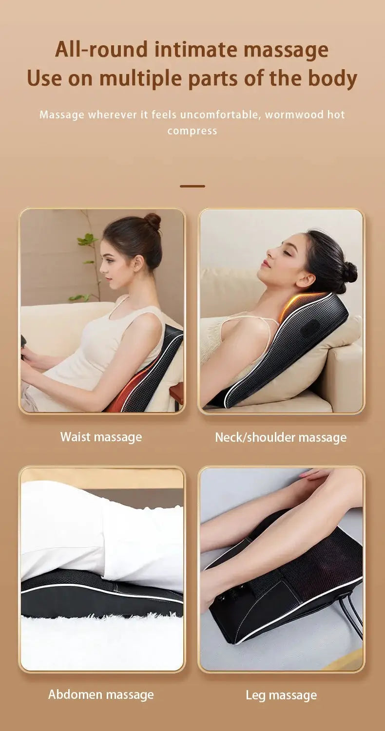 Simples Market electric cervical neck massager pillow with heating and vibrating massage