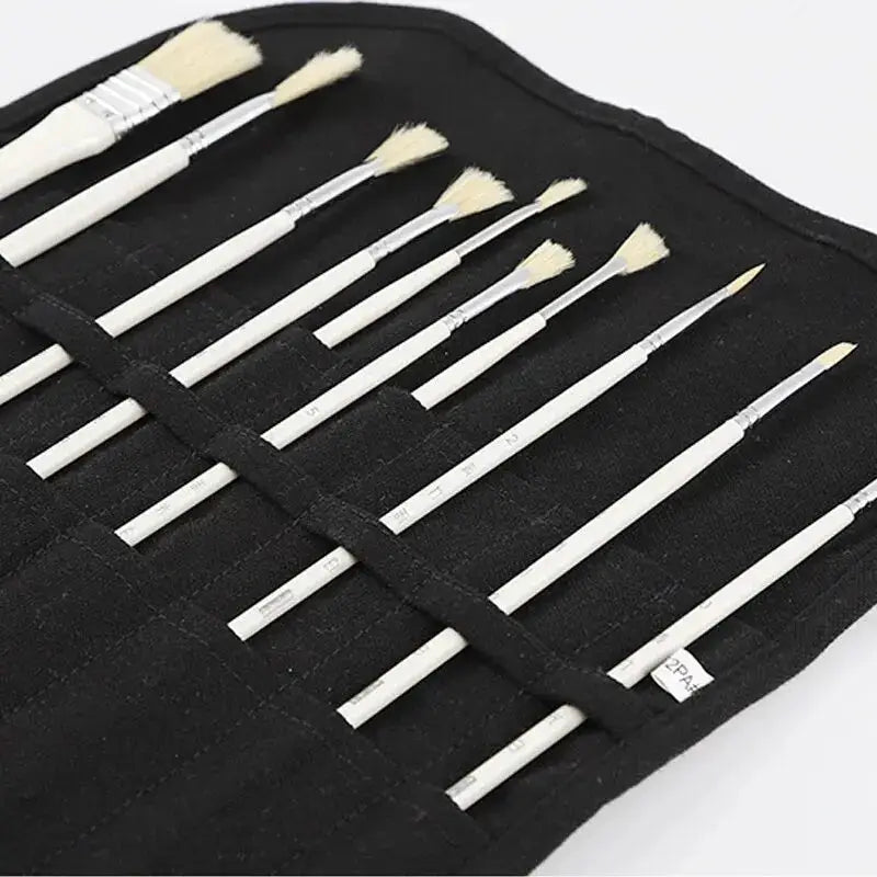 22 Slot Canvas Brush Roll Bag For Watercolor Gouache And Calligraphy Supplies, Roll Up Pen Storage Case