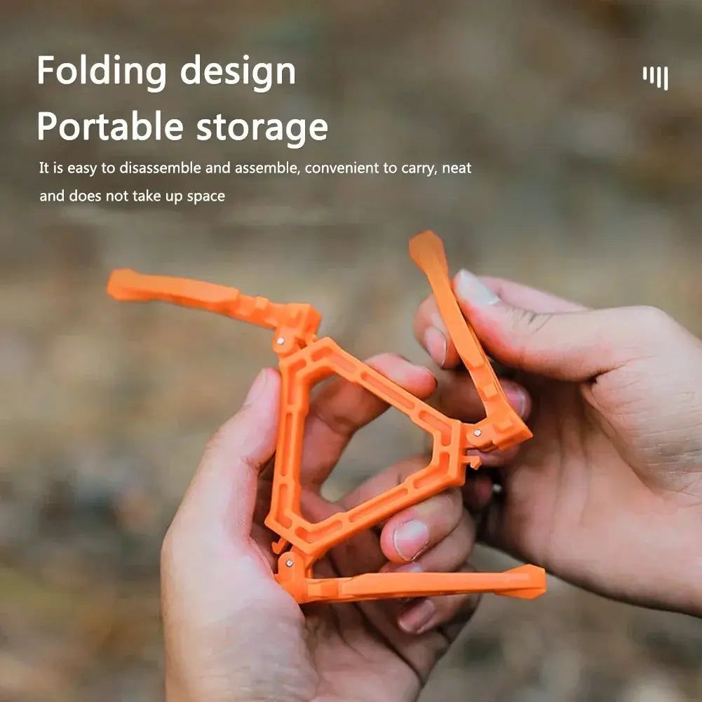 Foldable Nylon Gas Canister Stand For Camping Stoves Universal Tripod Bracket Portable Bottle Holder