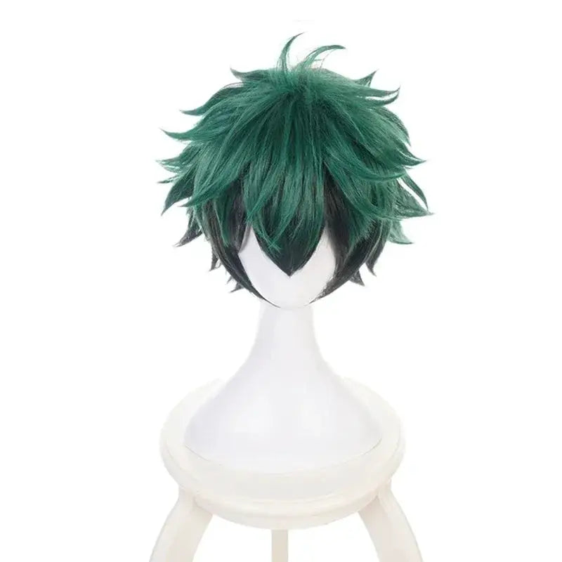 Izuku Midoriya cosplay wig, green with black underlayers, synthetic hair by Simples Market
