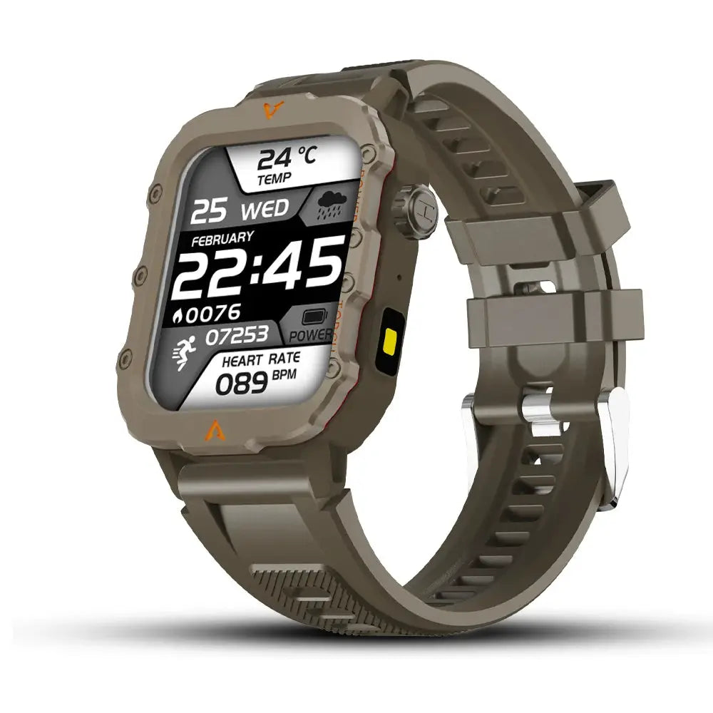 LAXASFIT Men Sports Smart Watch With 1.71 Inch HD Touch Screen Blood Oxygen Bluetooth Calling And Multi Sport Modes