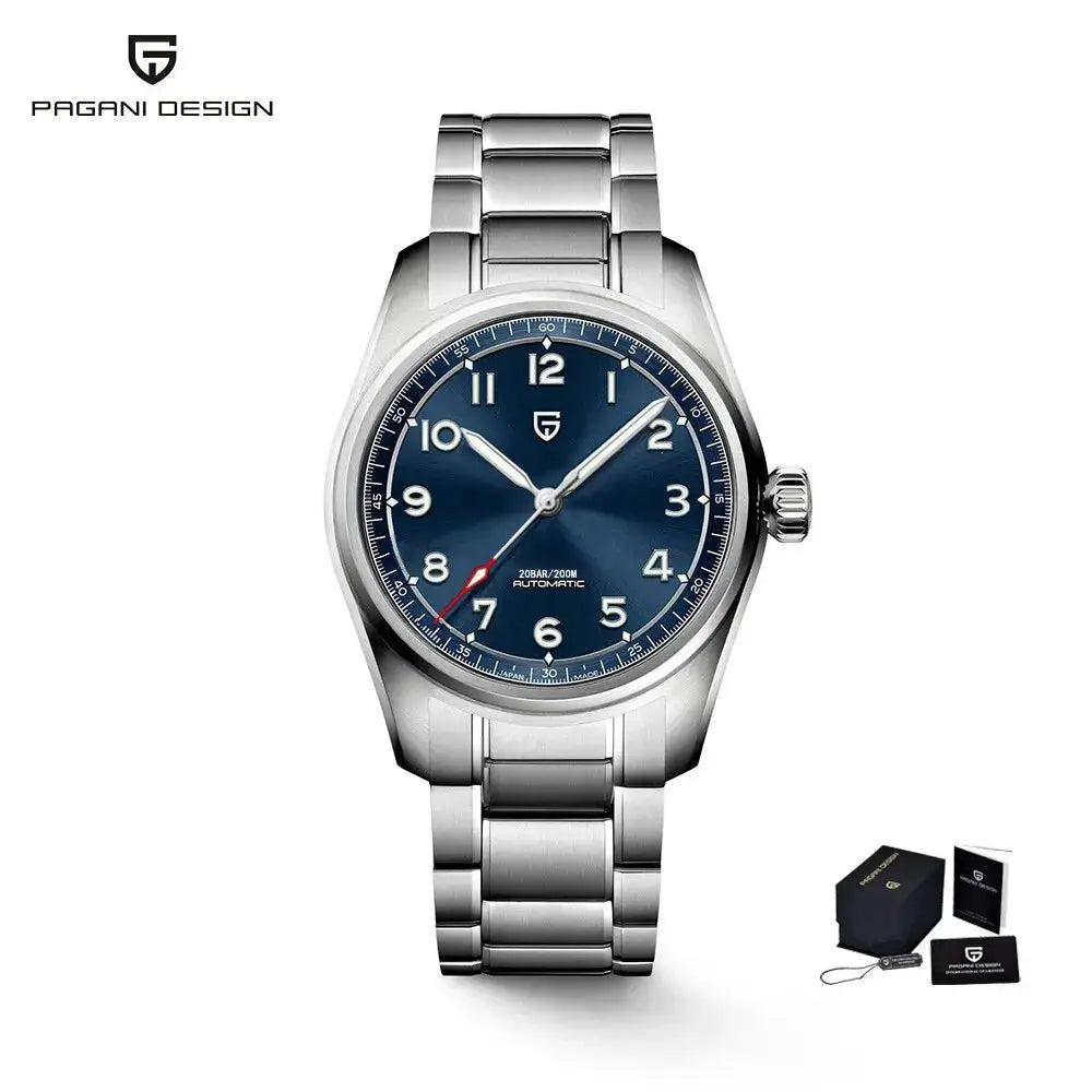 Pagani Design 2026 Mens Automatic Mechanical Watch NH35A Sapphire Glass Stainless Steel 200m Water Resistant