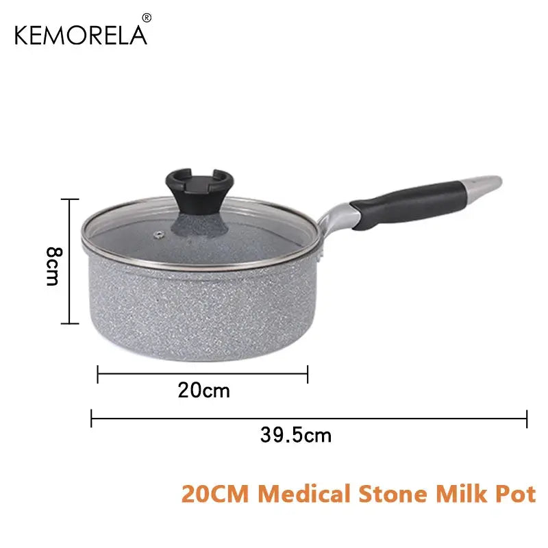 Durable Stone Frying Pan Set 20 24 26 28 Cm Nonstick Skillet For Induction And Gas Stove Cooking