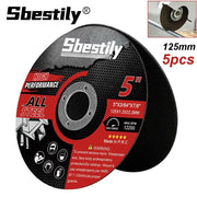 5 Piece 125mm Cutting Discs Set For Angle Grinder Circular Resin Saw Blades For Metal Iron Wood Fiber